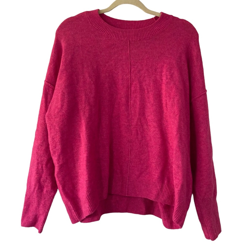 VINCE CAMUTO PINK SOFT LONG SLEEVE KNIT SWEATER, LARGE - Picture 1 of 4